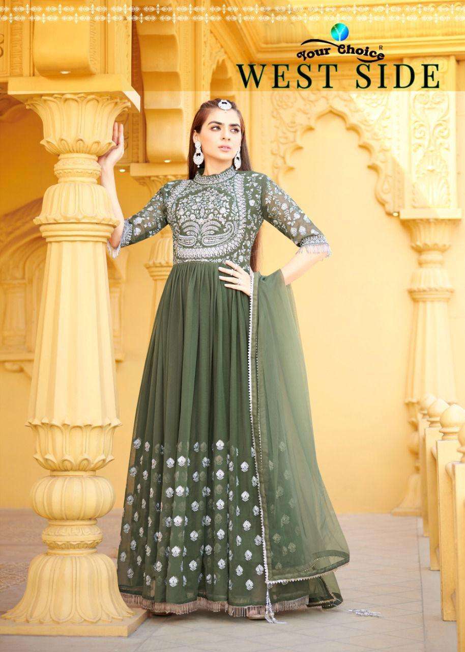 your choice west side series 4243-4246 pure georgette suit