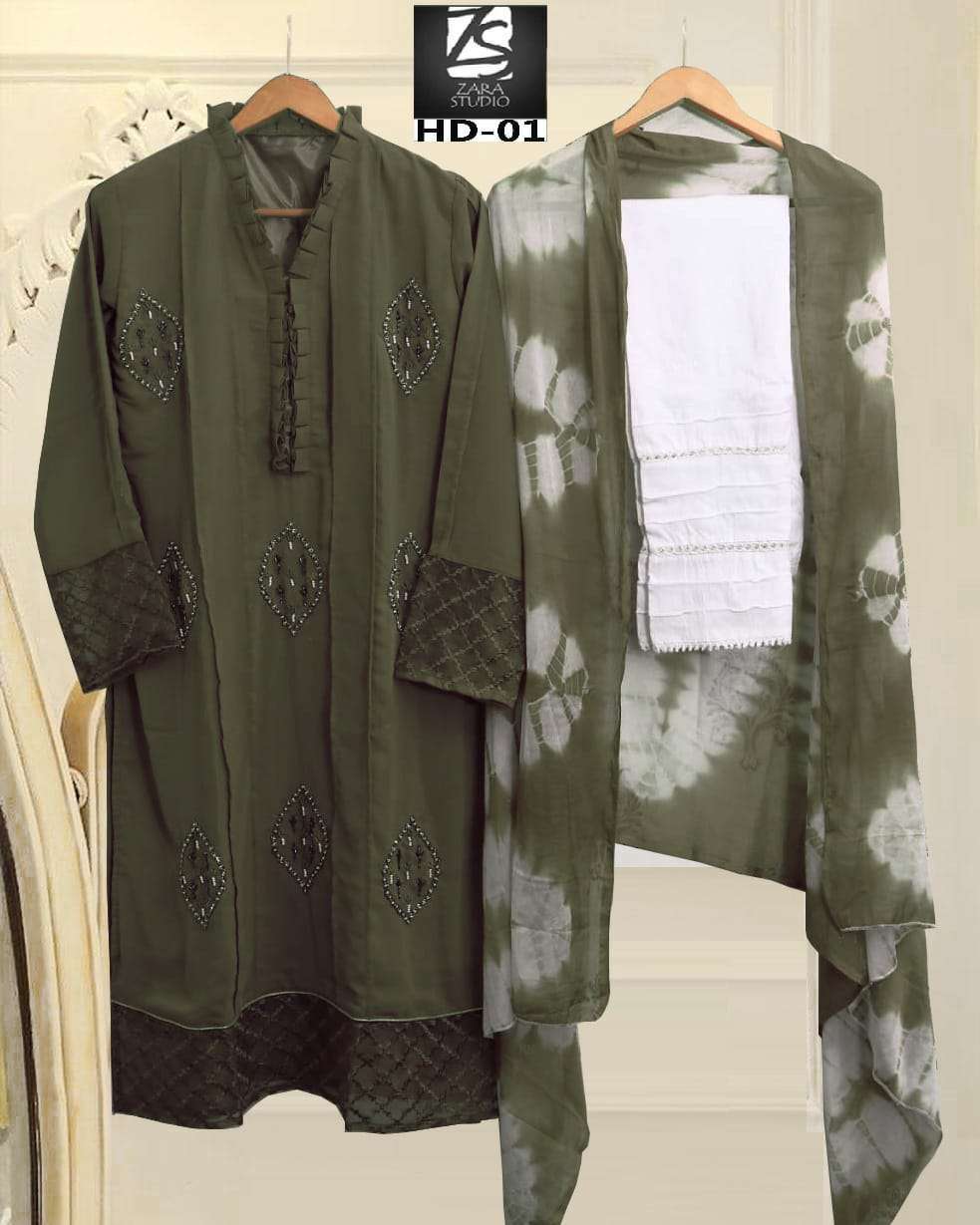 zara studio hd 01 faux georgette readymade suit 