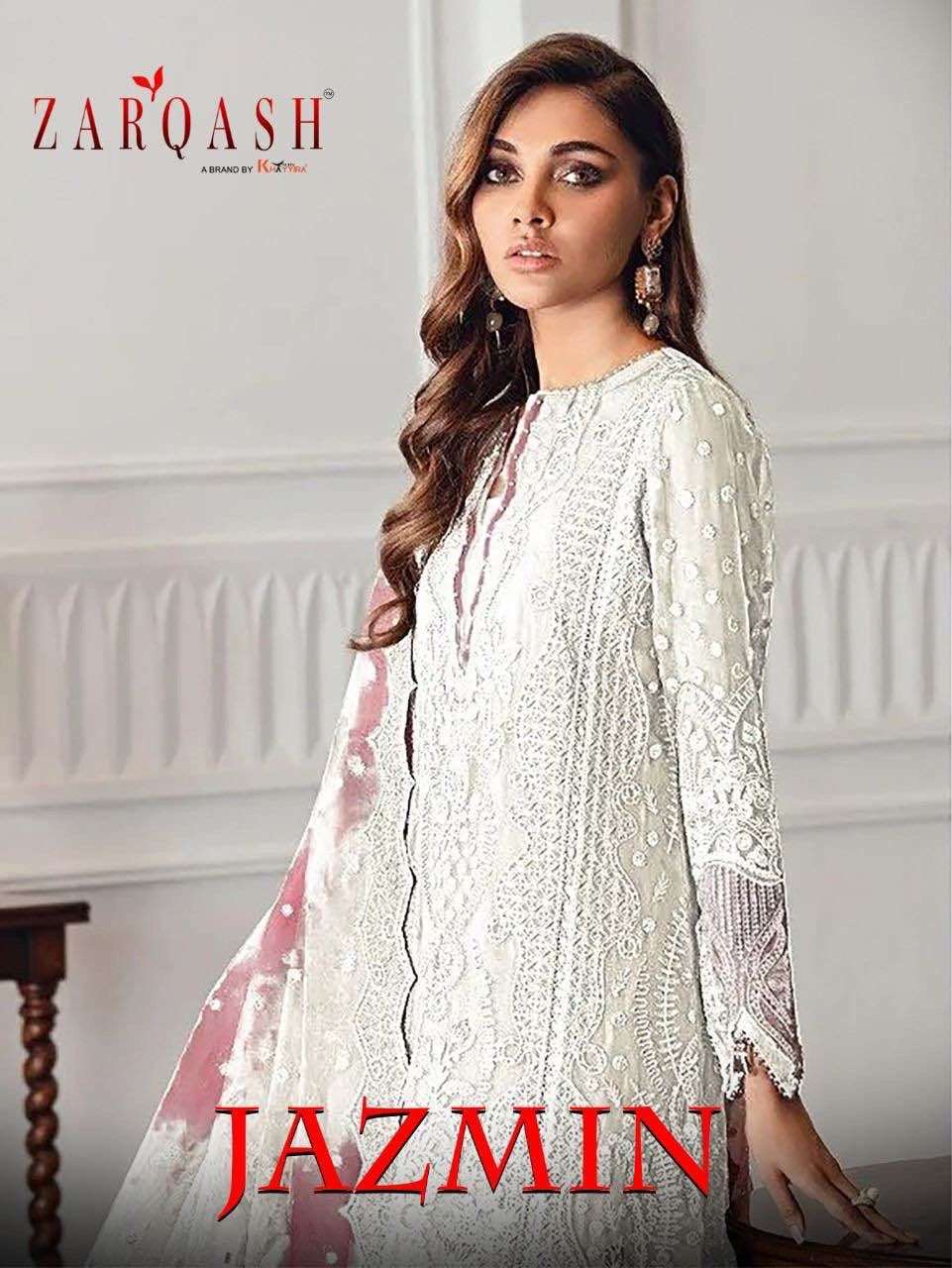 Zarqash Jazmin Z-2122 faux georgette heavy embroidery suit