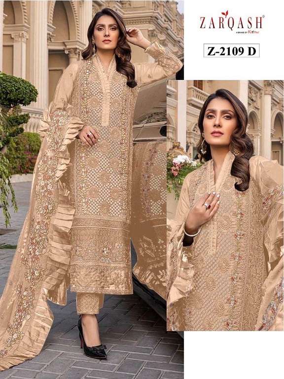 Zarqash Mariya B Vol-11 Z-2109 Fox Georgette Embroidered suit