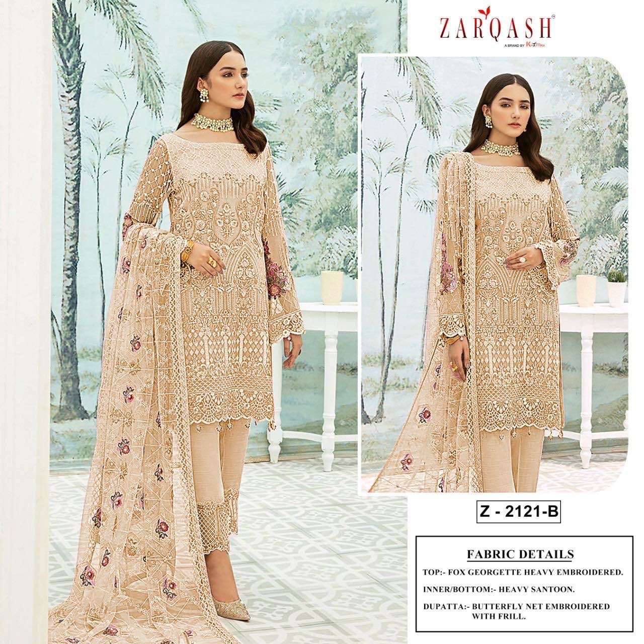 ZARQASH MEHAK 2121 DESIGNER FAUX GEORGETTE SUIT 