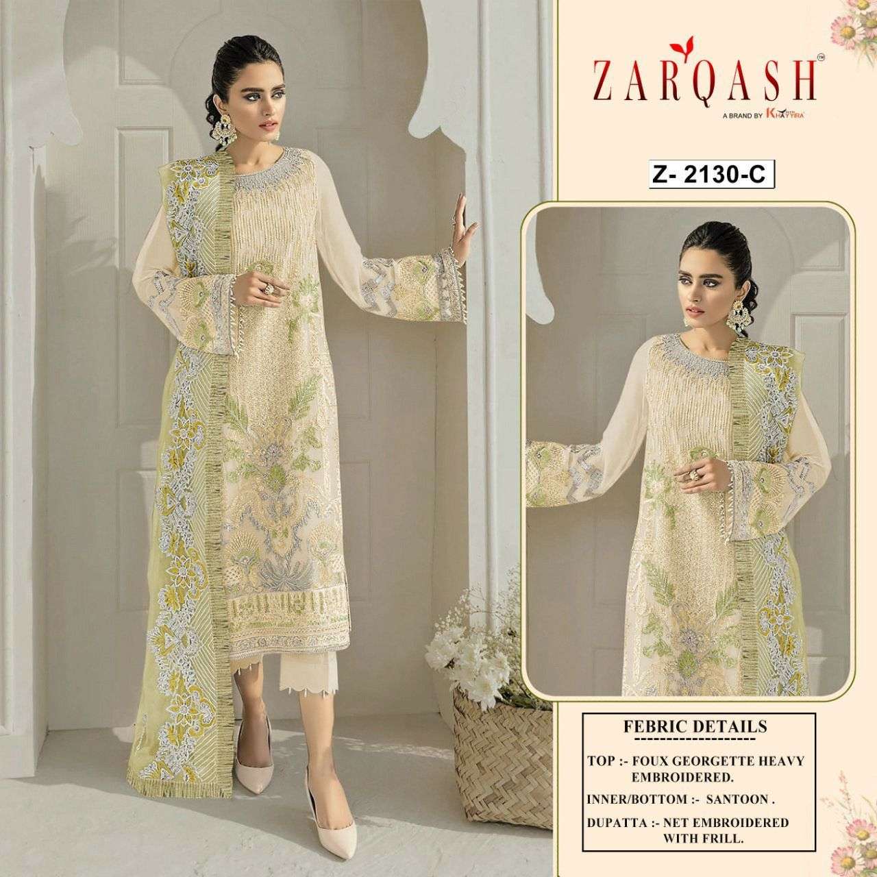 ZARQASH MEHAK 2130 DESIGNER FAUX GEORGETTE SUIT 