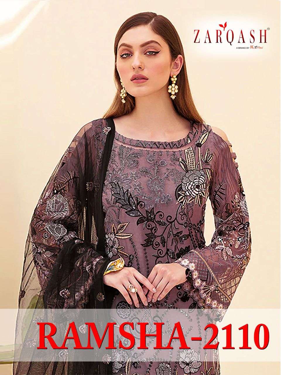 Zarqash Ramsha z-2110 faux georgette suit