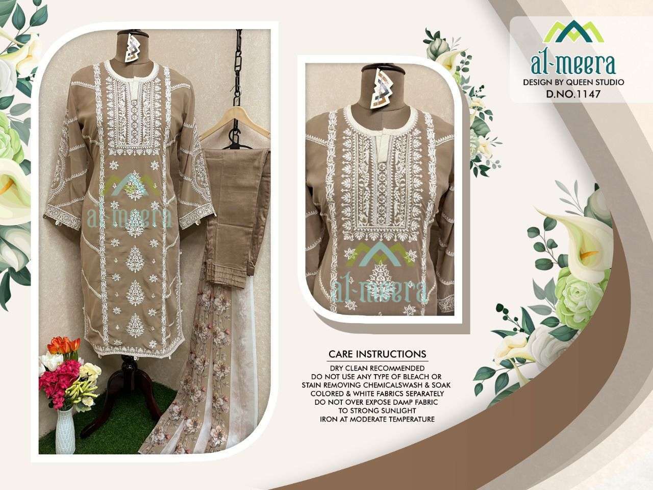 al meera 1147 faux georgette readymade suit 