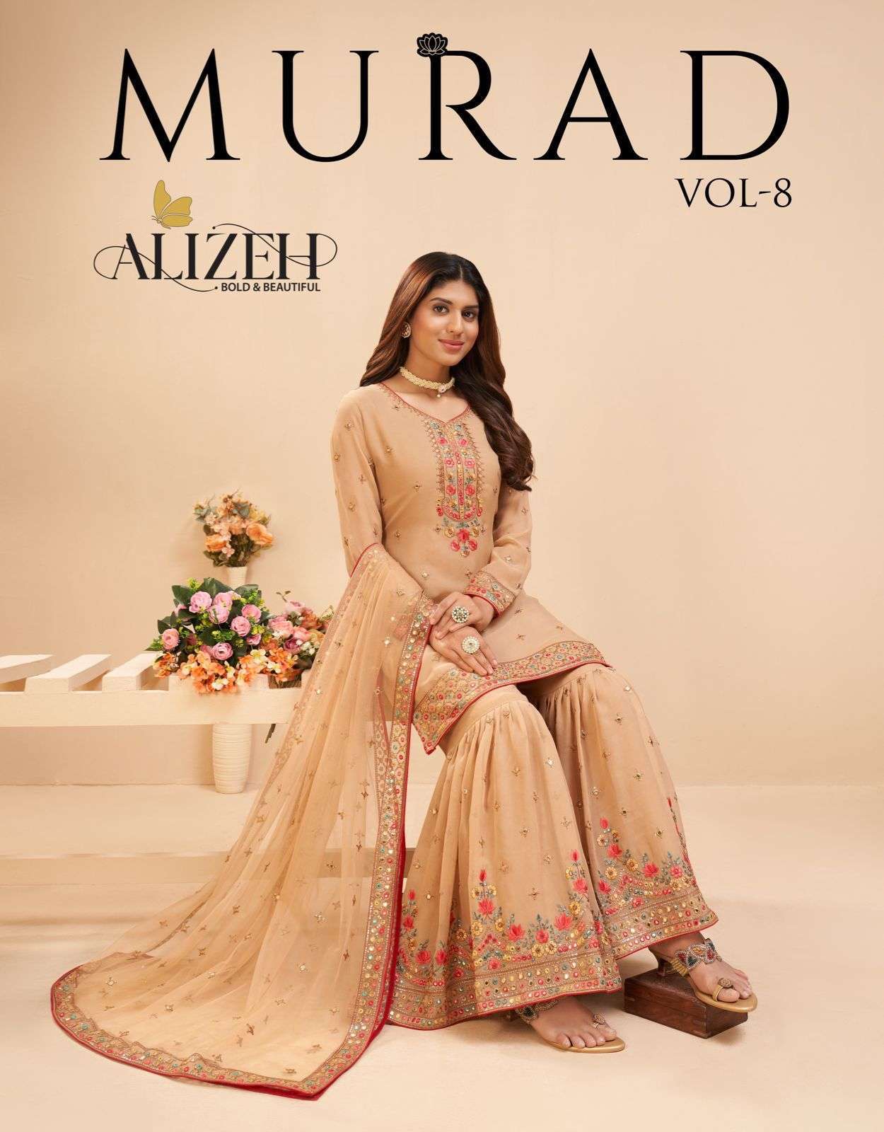 alizeh murad vol 8 series 3018-3021 alizeh georgette suit