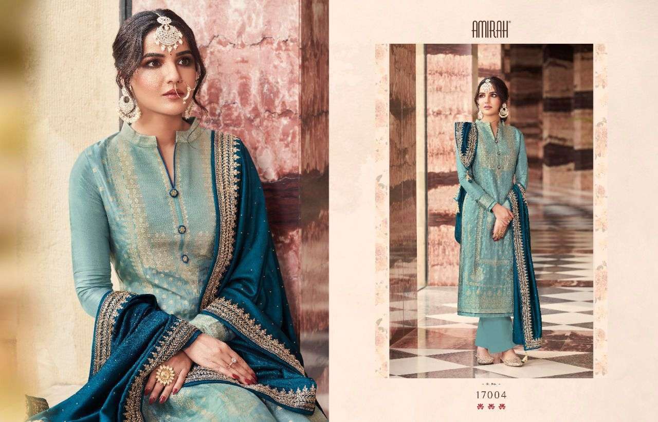 AMIRAH ALL DESIGN VISCOSE DOLA SILK JACQUARD SUIT