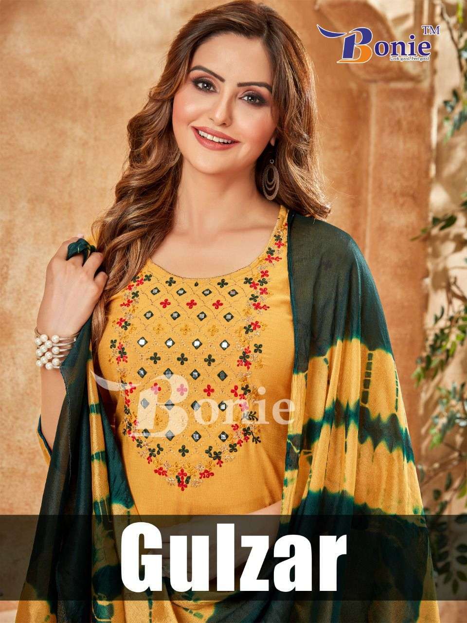 bonie gulzar series 1001-1006 fancy rayon readymade suit