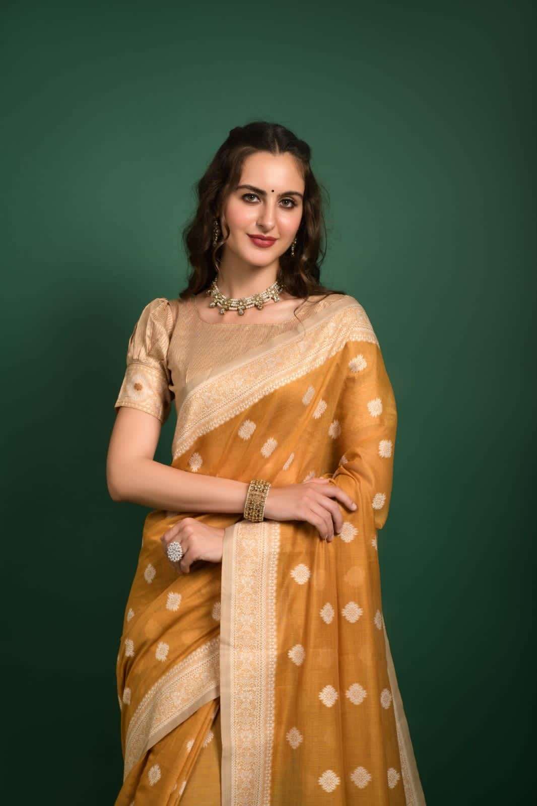 BT-10 DESIGNER PURE LUCKNOWI CHIKANKARI WEAVING SAREE S