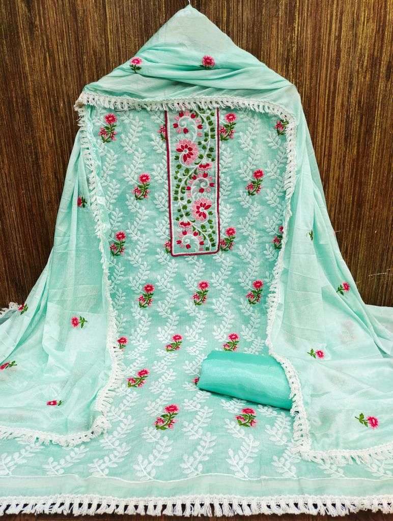 BT-12 DESIGNER CHANDERI NON CATALOG SUIT 