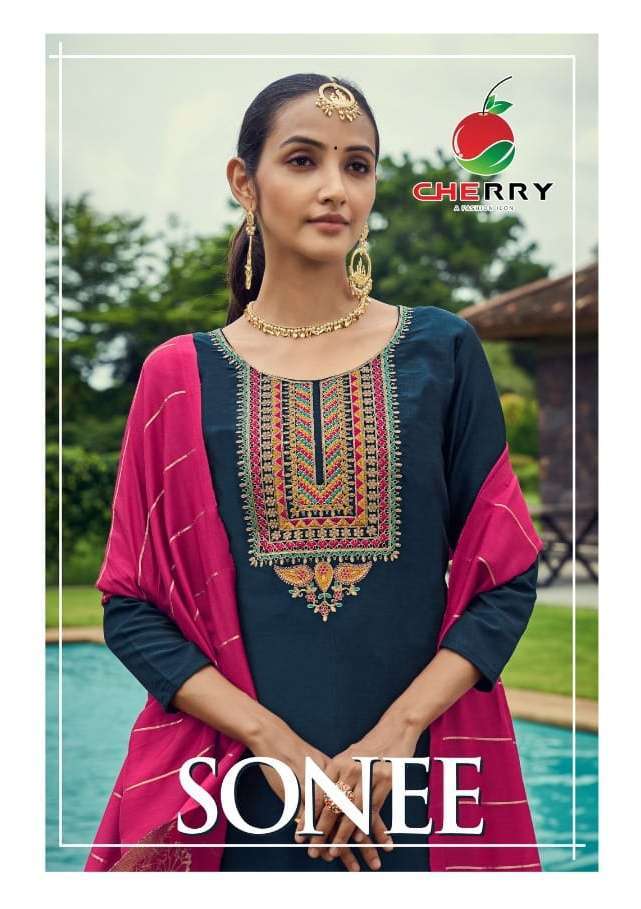 cherry sonee series 601-604 pure parampara silk suit