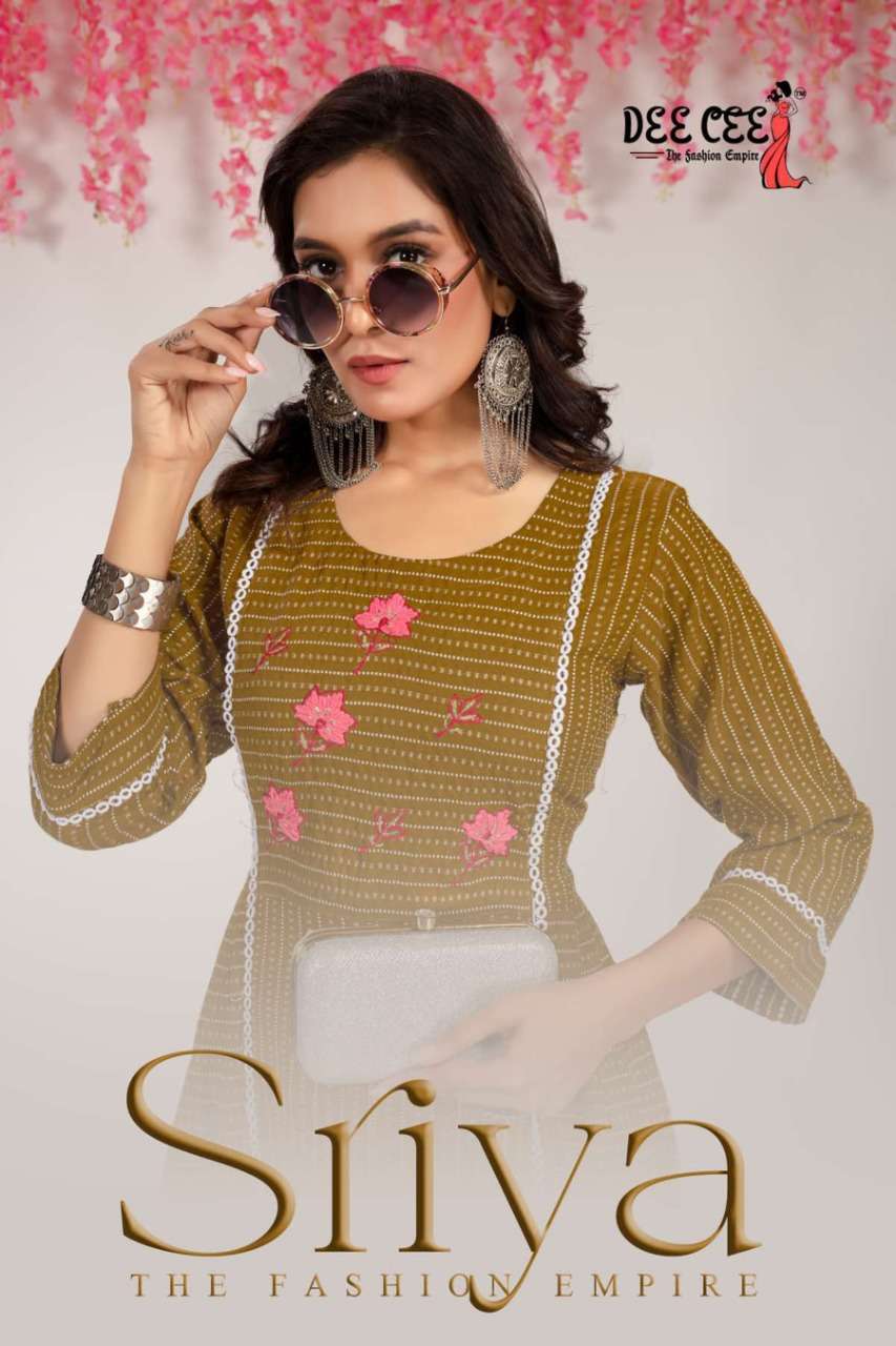 dee cee sriya series 101-106 imported dobby kurti
