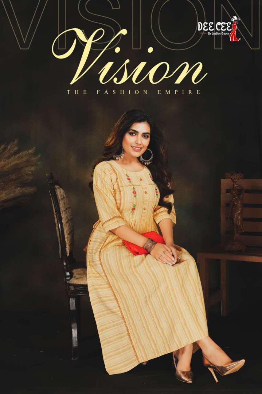 dee cee vision series 1748-1753 heavy rayon viscose kurti