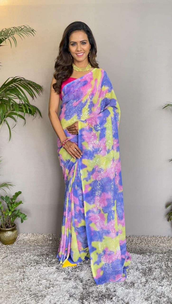 DF-3234 DESIGNER 60 GRAM GEORGETTE SAREE