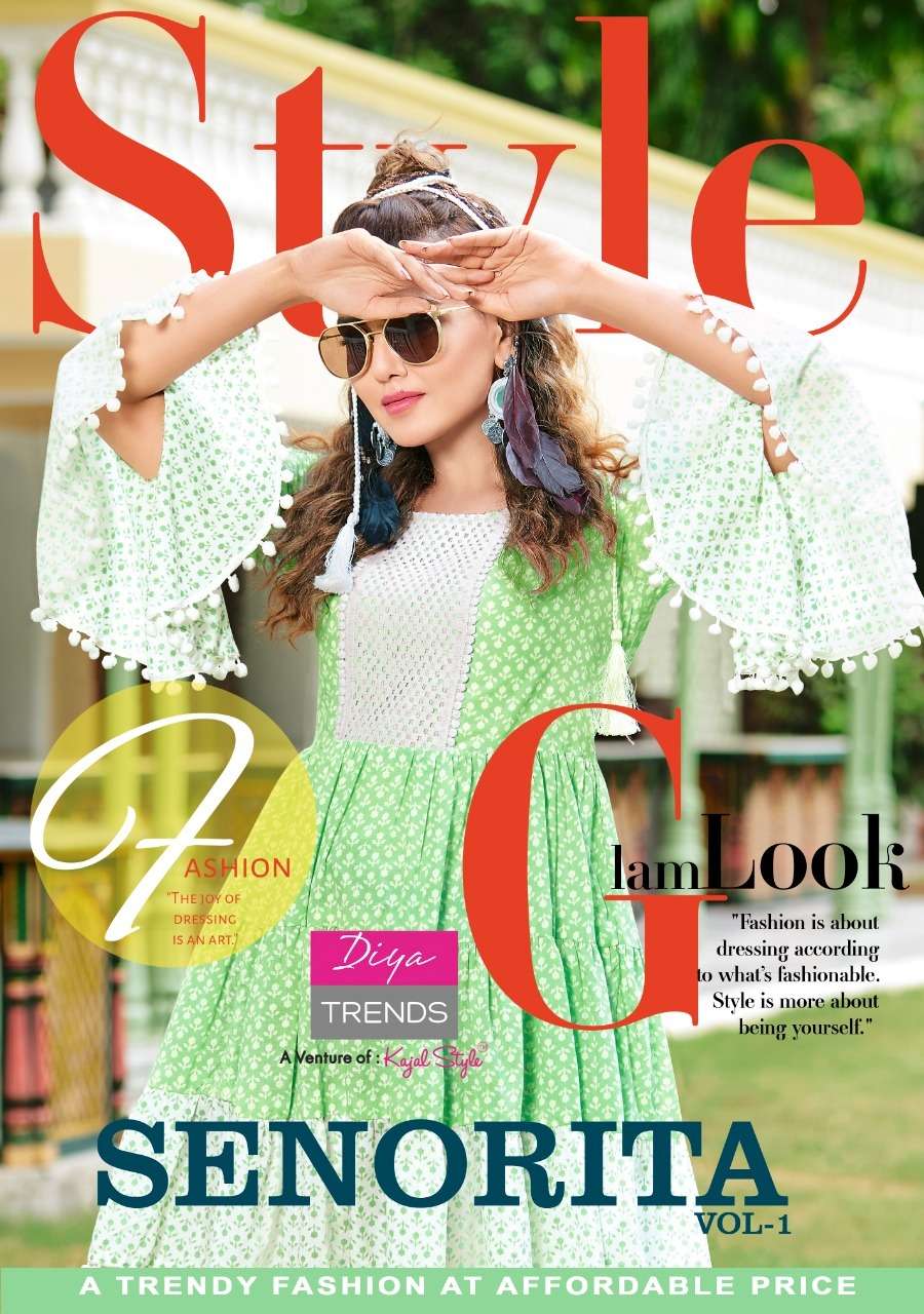 diya trends senorita vol 1 series 1001-1008 cotton kurti