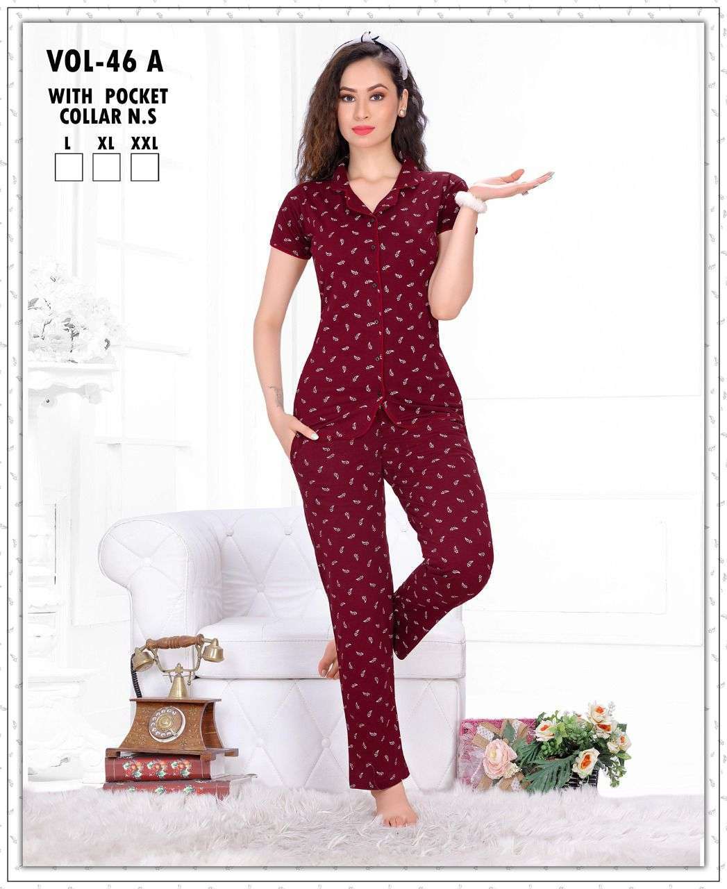 fashion talk vol 46 series heavy collar night suit