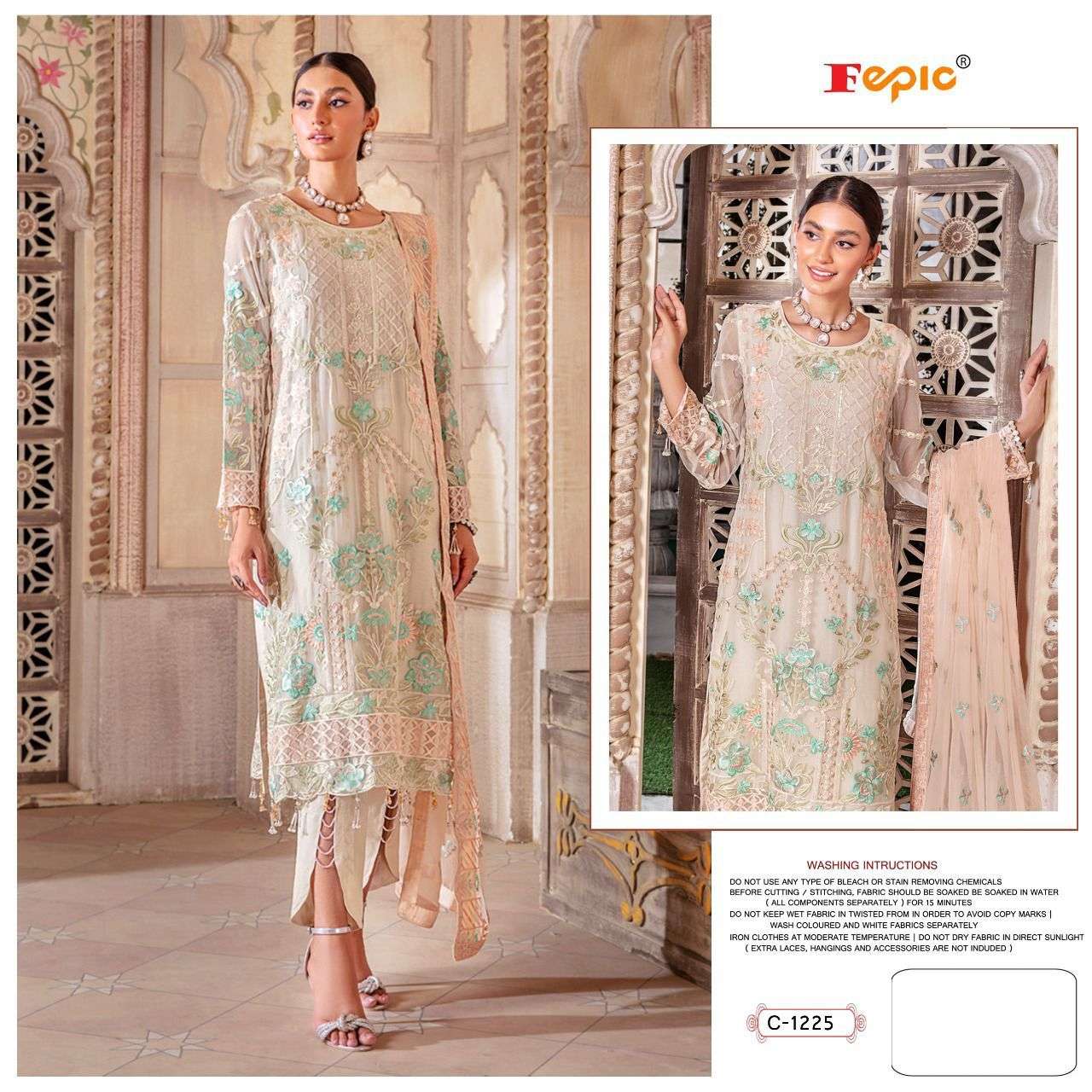fepic c-1225 designer georgette suit 