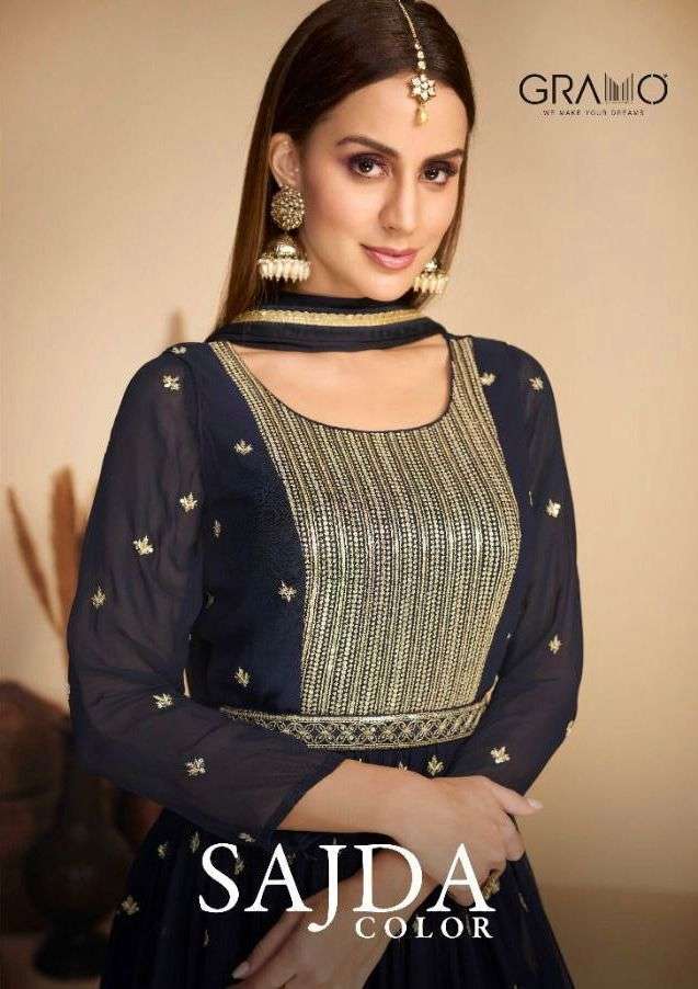 flossy sajda vol 1 series 6001-6004 real georgette suit