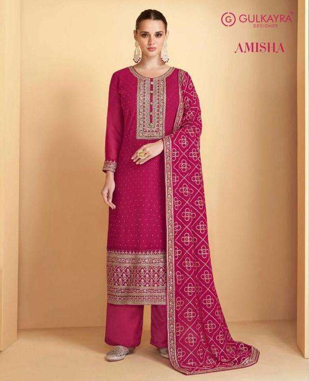 gulkayra amisha series 7156 heavy georgette suit 