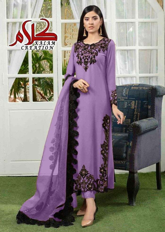 kalam creation 1111 faux georgette readymade suit