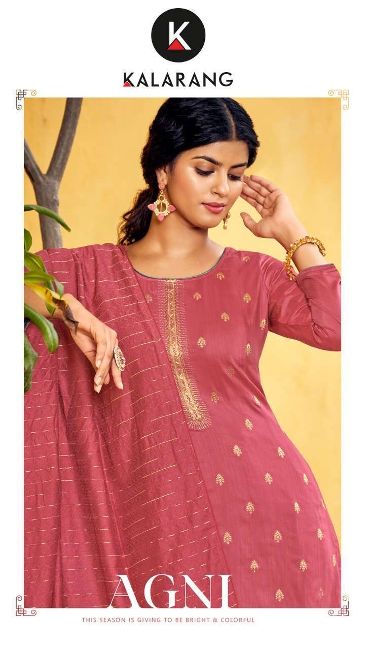 kalarang agni series 4461-4464 pure dola muslin suit