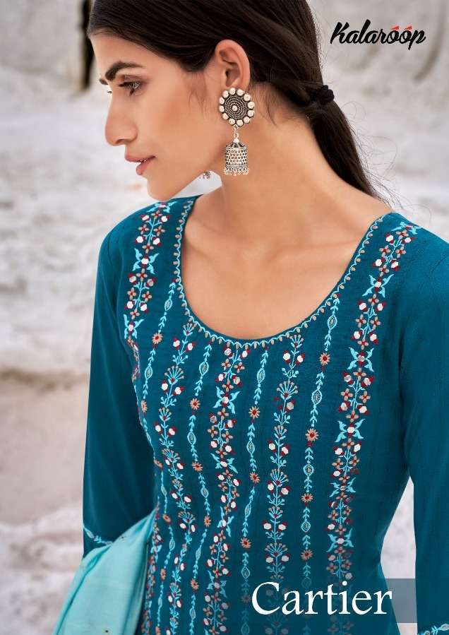 kalaroop cartier series 12735-17249 parampara silk readymade suit