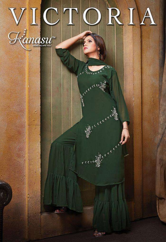 kanasu victoria series 101-106 georgette readymade suit