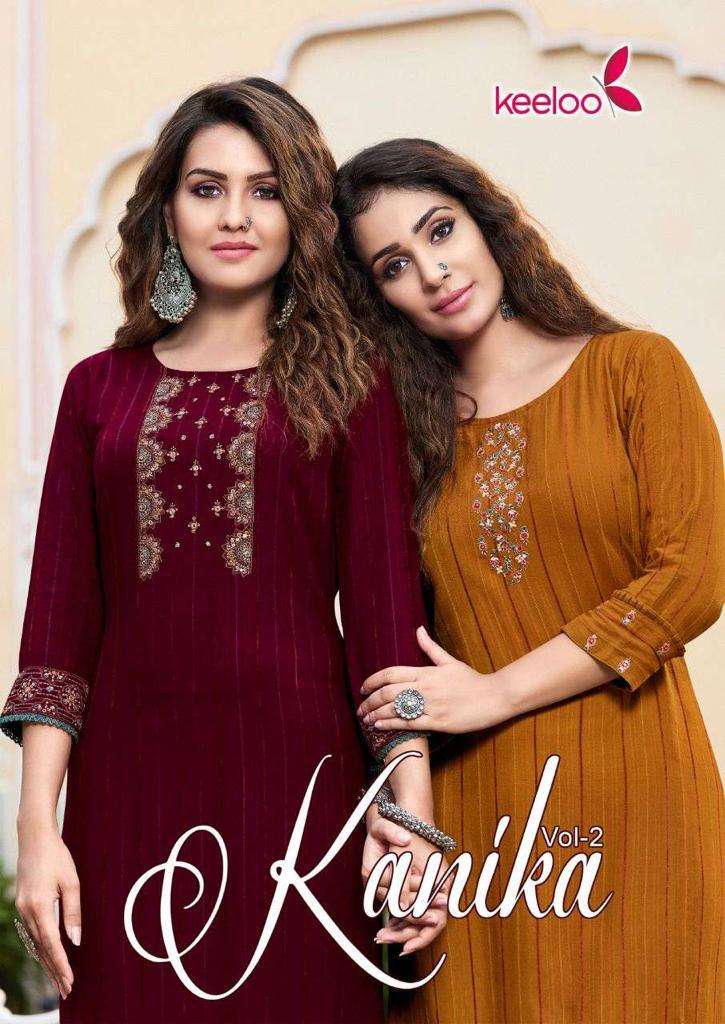 keeloo kanika-2 series 1013-1016 fancy viscose kurti