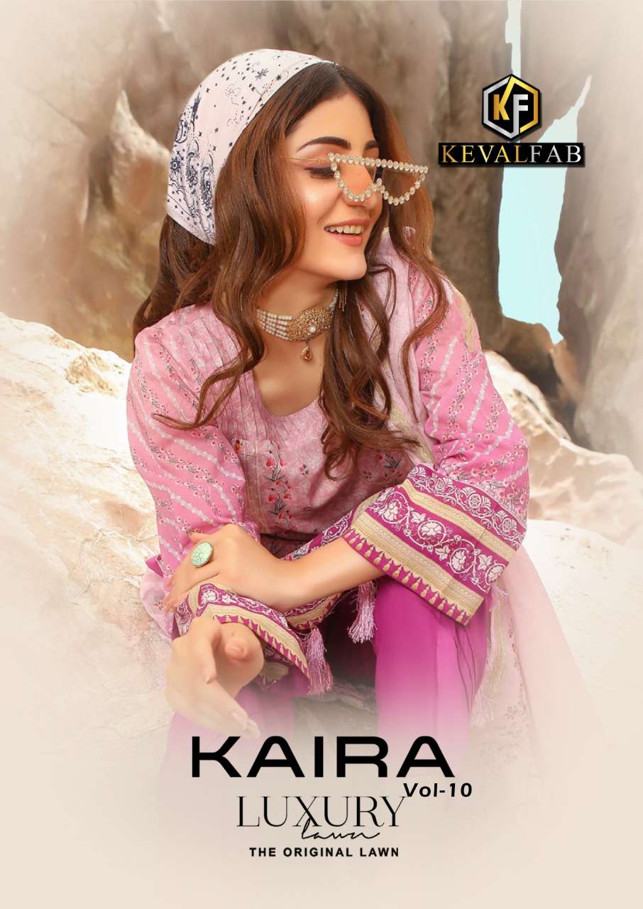 Keval Kaira Vol-10 series 10001-10006 lawn cotton printed suit
