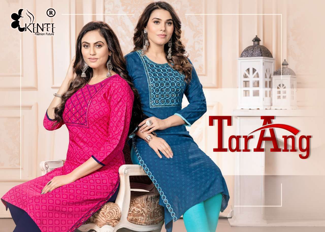 kinti tarang series 101-108 rayon slub kurti