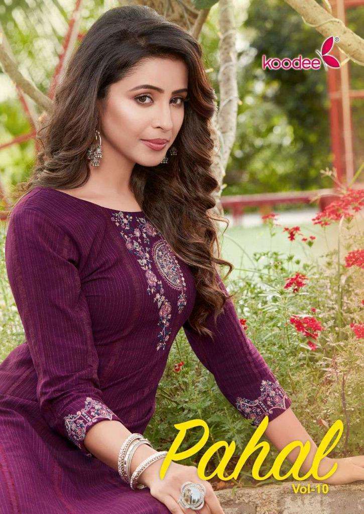 koodee pahal vol 10 series 1001-1005 viscose kurti 