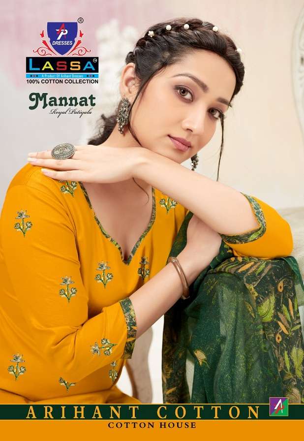 Lassa Mannat Royal Patiyala series 1001-1010 pure cotton suit