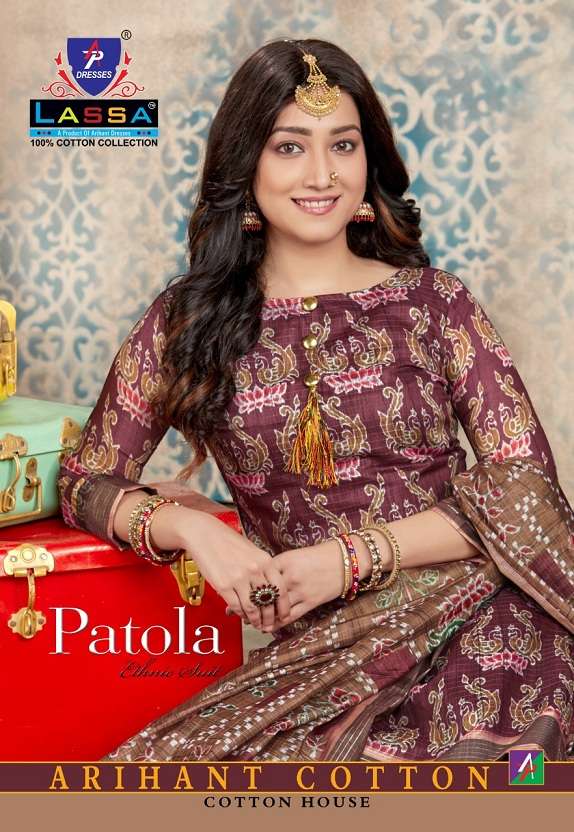 Lassa Patola Ethnic Suit Vol-1 series 1001-1010 pure cotton suit