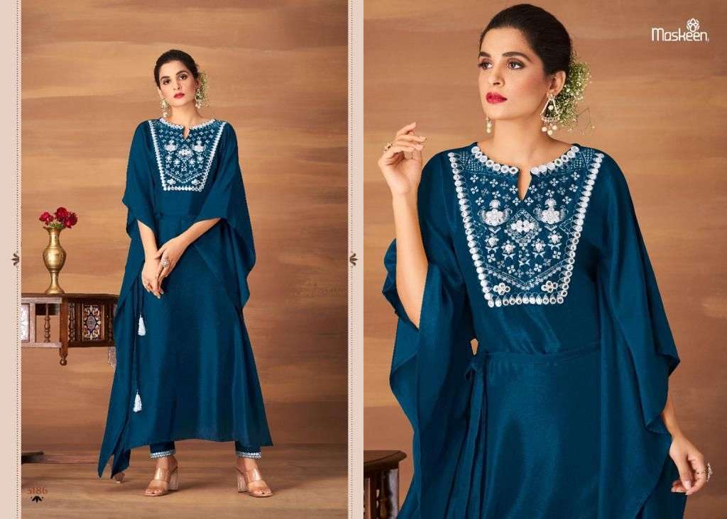 MASKEENJI ARAFAA DESIGNER PURE DOLA SILK KURTI