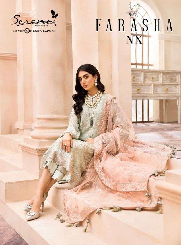 megha exports farasha nx series 3701-3703 faux georgette suit 