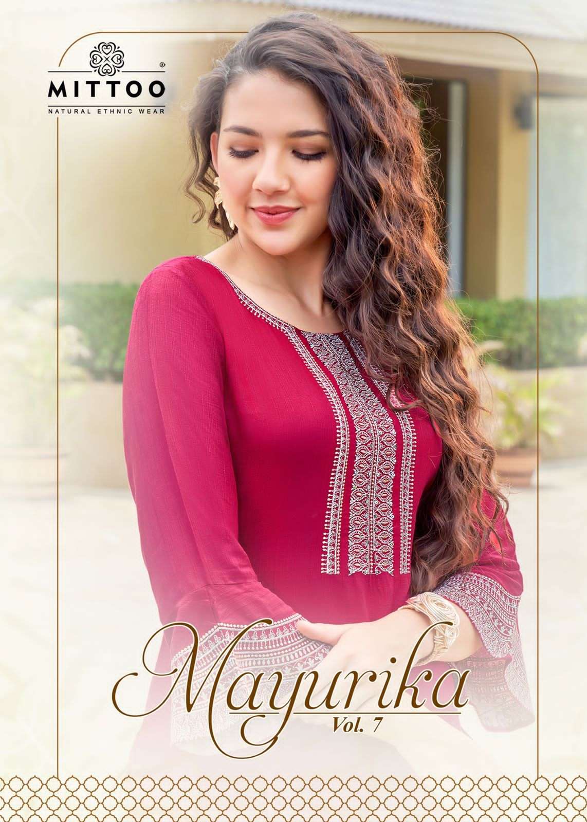 mittoo mayurika vol 7 series 4440-4445 weaving rayon kurti