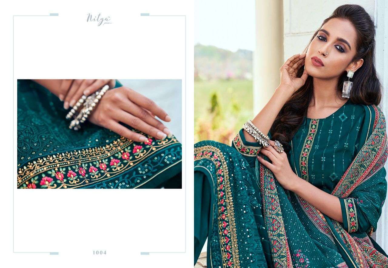 nitya pensri series 1001-1004 pure chinon with work suit 