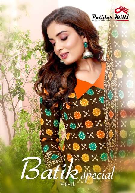 Patidar Batik Special Vol-10 series 10001-10016 pure cotton suit