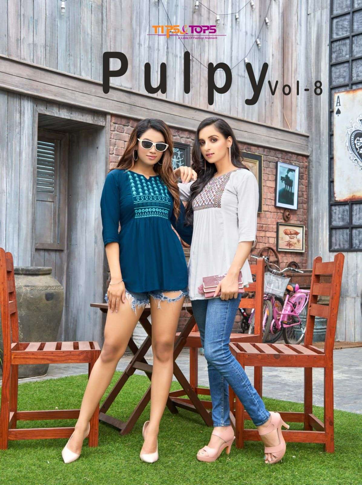 pulpy vol 8 designer heavy rayon slub kurti 