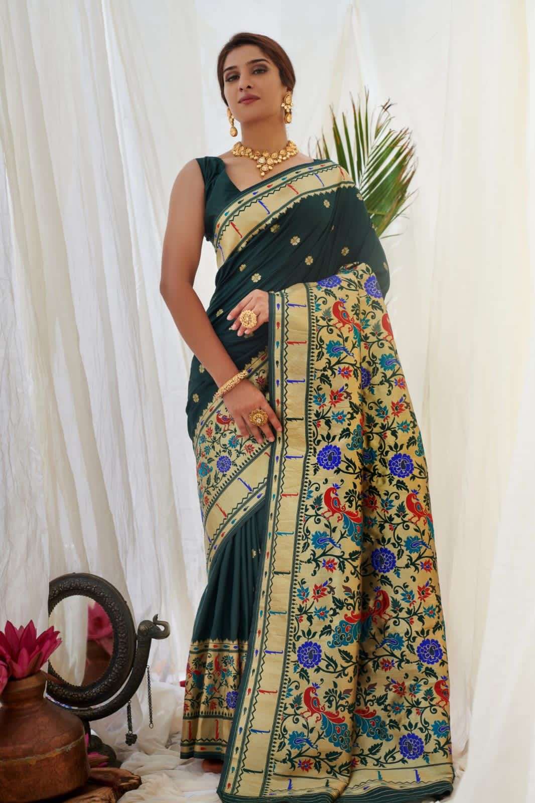 RAJYOG AVANTIKA DESIGNER PURE SILK PAITHANI SAREE