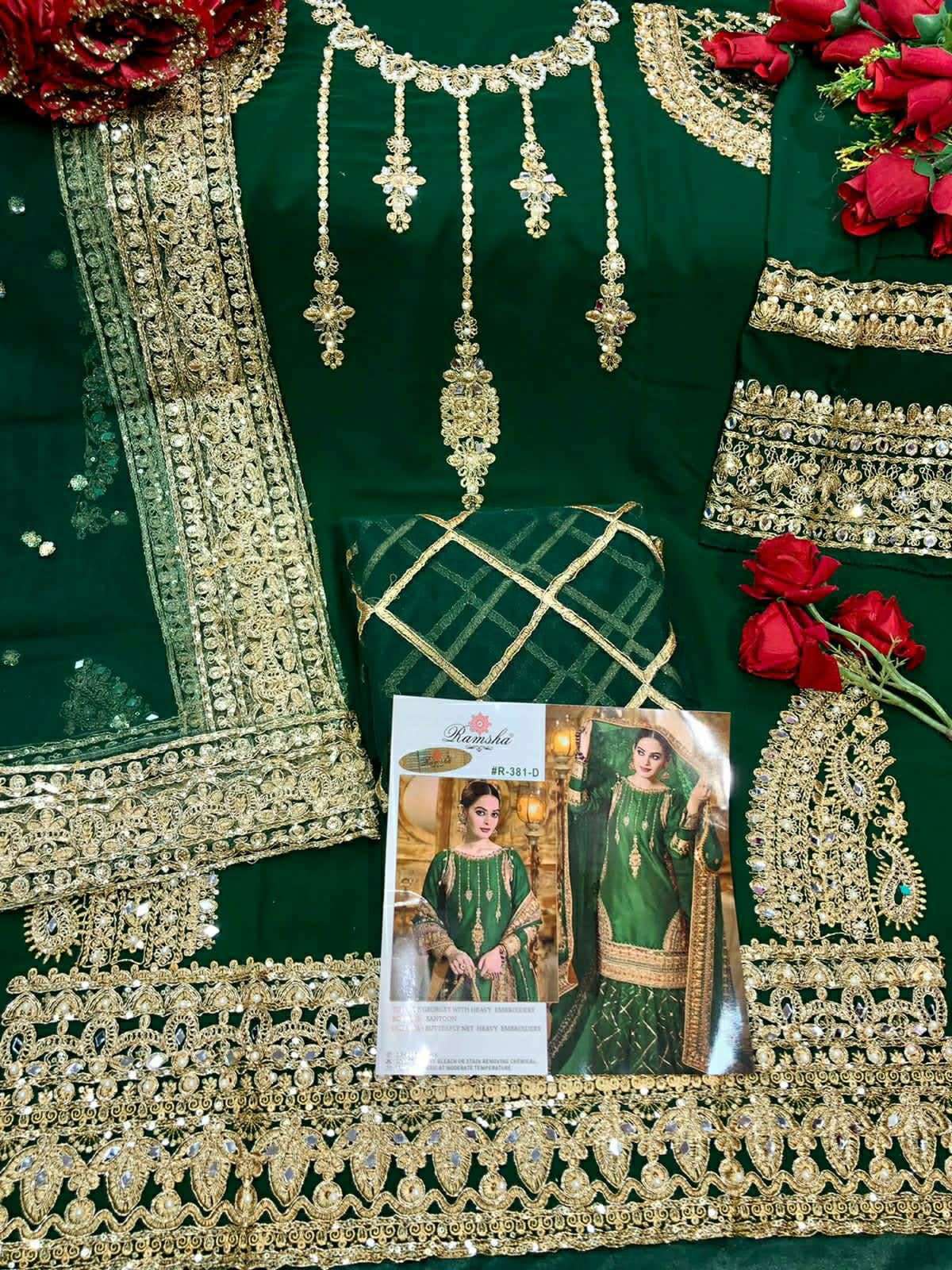 ramsha r-381 colour georgette suit 