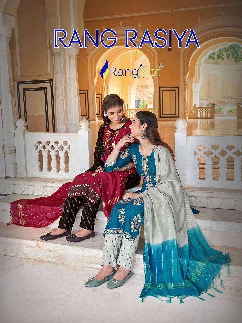 rangjyot rangrasiya vol 1 series 1001-1008 14 kg rayon readymade suit