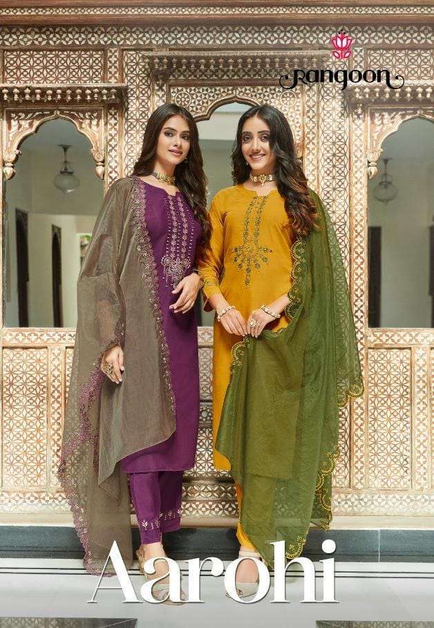 rangoon aarohi series 3971-3976 viscose readymade suit