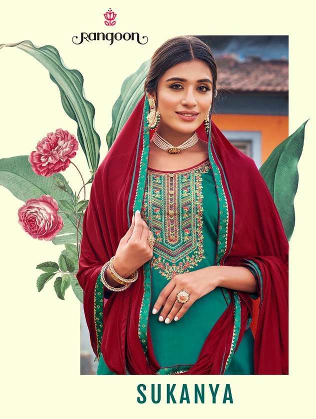 rangoon sukanya series 1181-1186 heavy rayon readymade suit