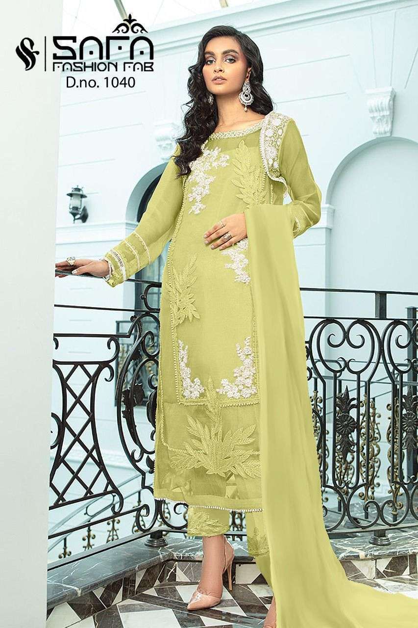 safa fashion 1040 georgette print fabric readymade suit