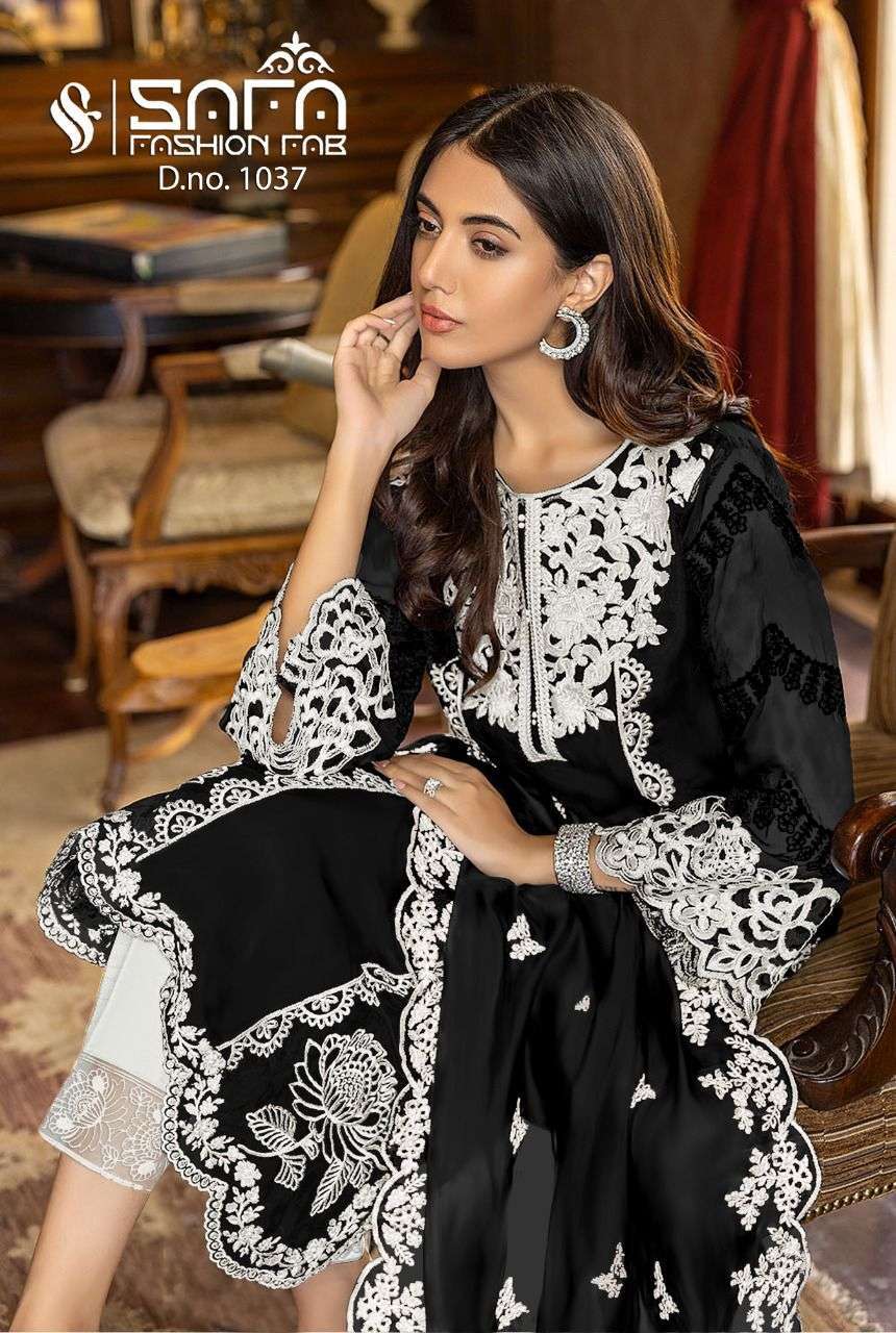 safa fashion fab sf-1037 heavy georgette readymade suit