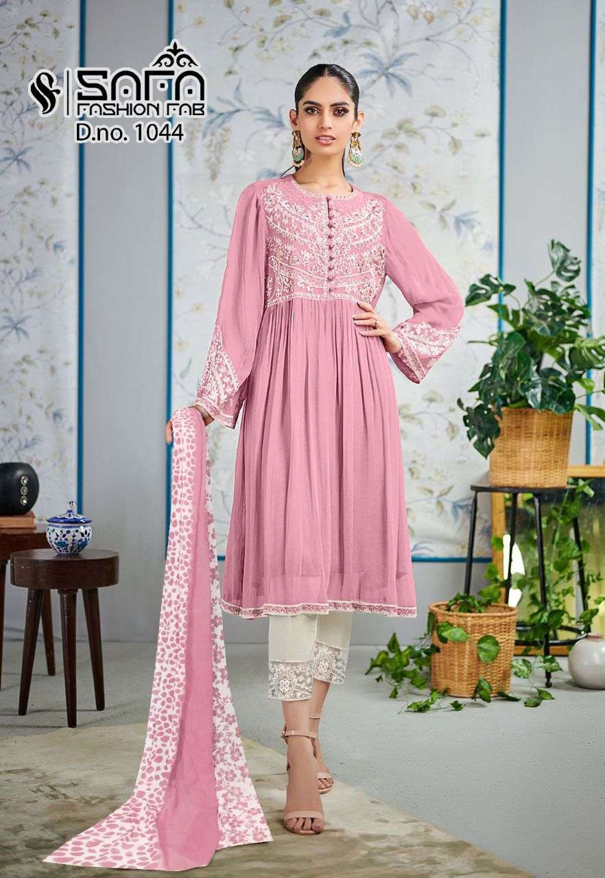 safa fashion fab sf-1044 heavy georgette readymade suit