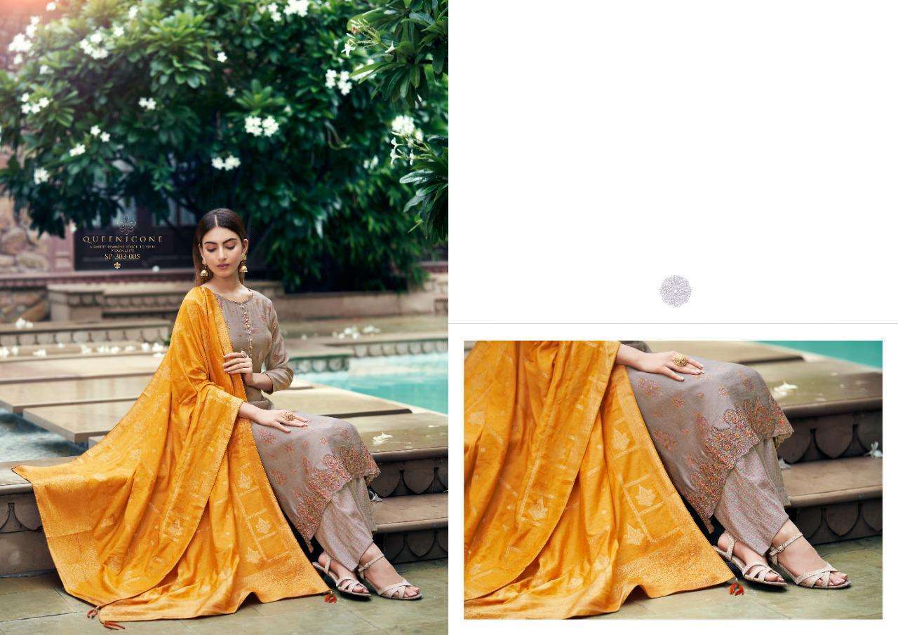 sargam naqsh series 303001-303008 pure muslin silk suit