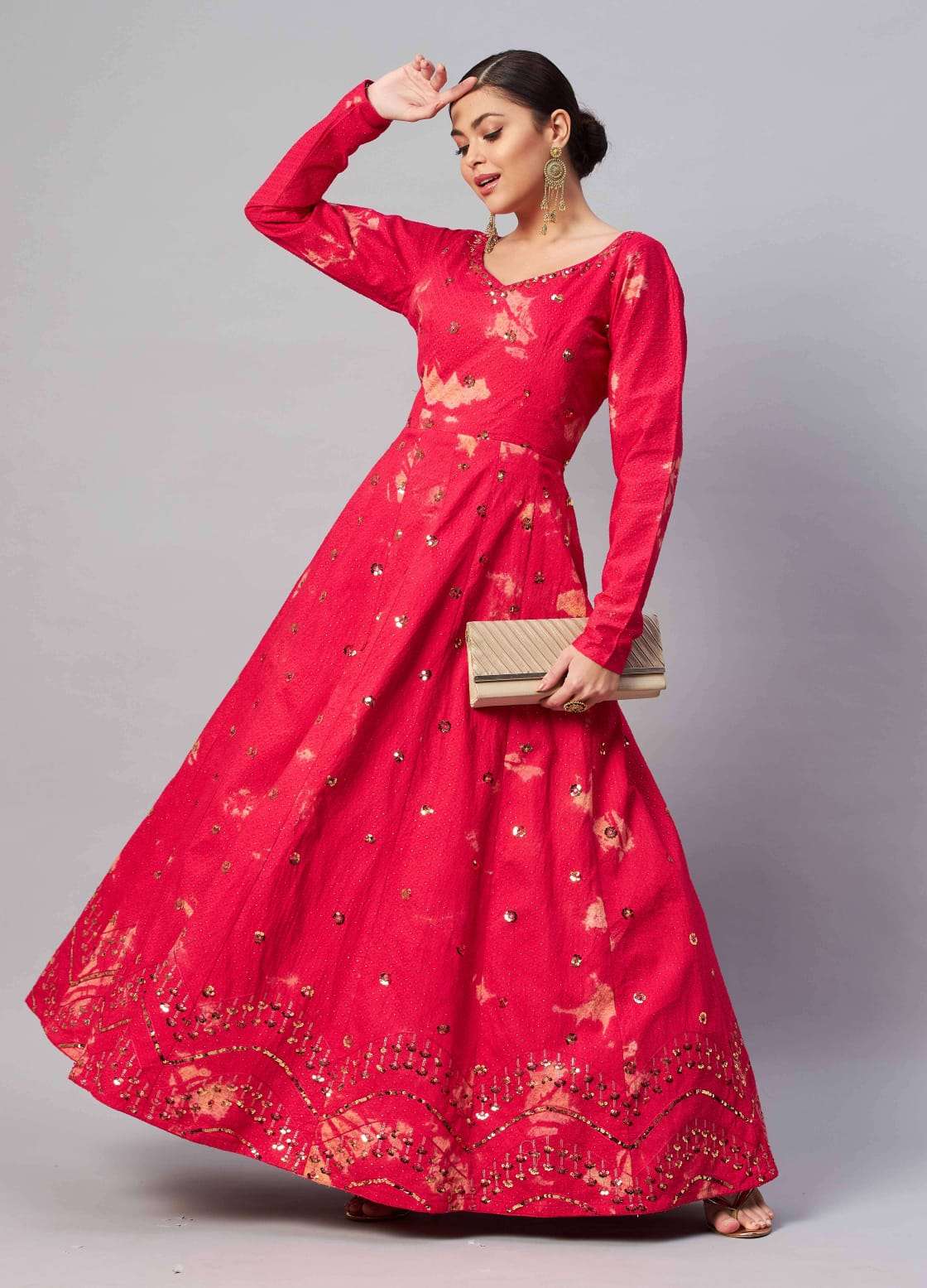 shubhkala vol 3 series 4731-4738 cotton anarkali gown 