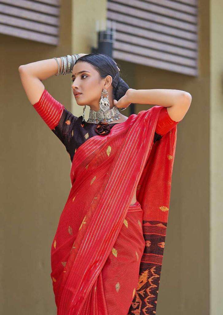 sr suzana series 1011-1015 nylon jute patta saree