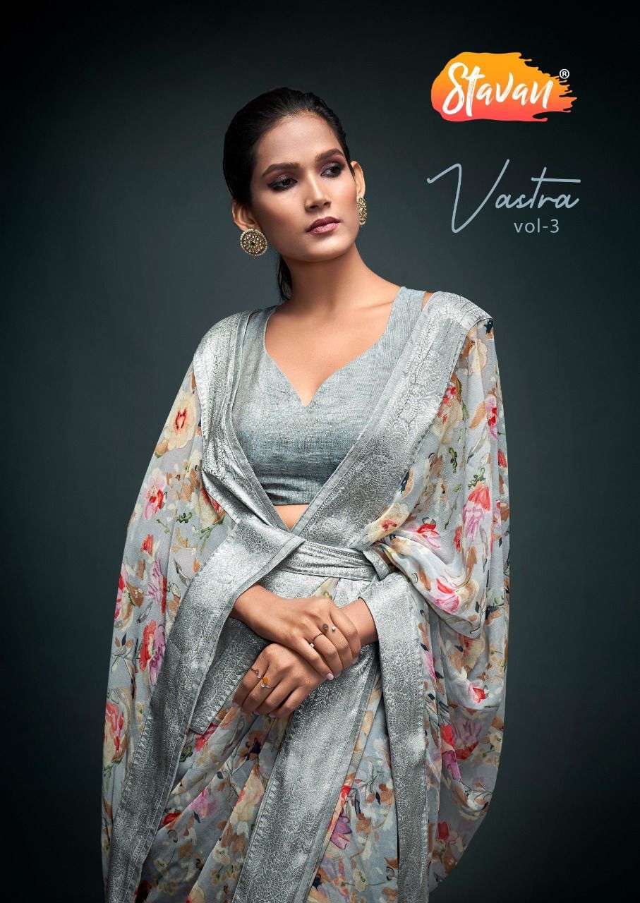 Stavan vastra vol 3 designer georgette saree 